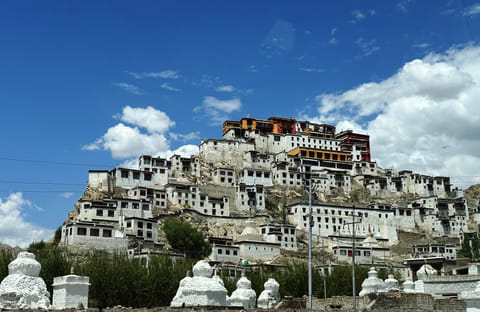 A shot of the Thiksey Monastery
