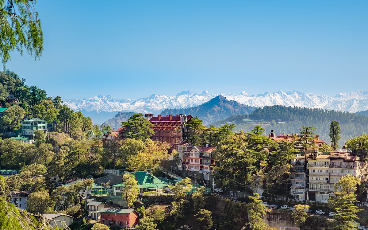 A panoramic view of Shimla, Himachal Pradesh