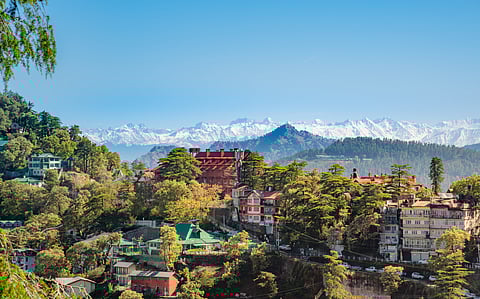 A panoramic view of Shimla, Himachal Pradesh