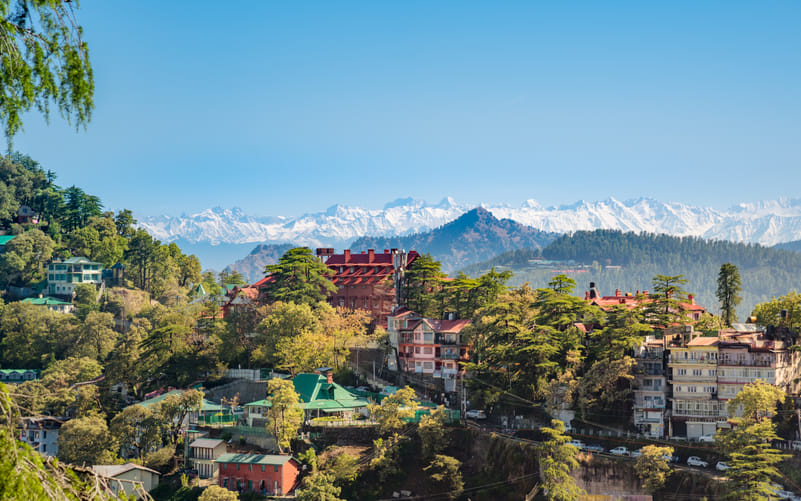 A panoramic view of Shimla, Himachal Pradesh
