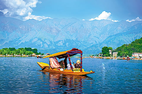 A shkara ride on the Dal Lake in Srinagar, Kashmir 