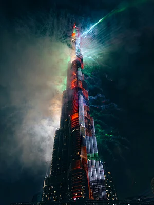 Unsplash : A view of Burj Khalifa during New Year celebrations