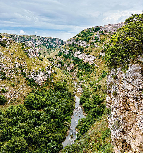 Gravina Canyon with its timeless cliffs, where nature meets years of history