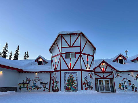 The community embraces the Christmas theme in daily life