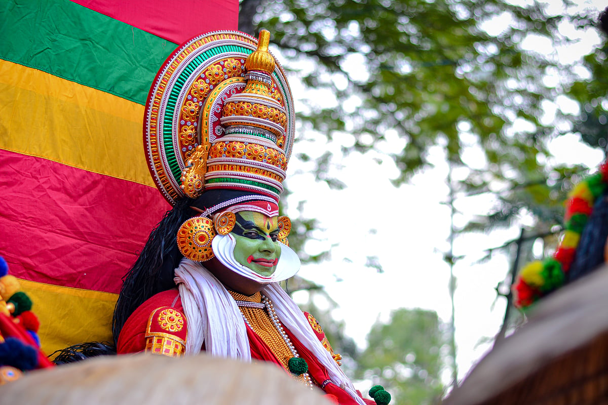 A Kathakali artist in Thiruvananthapuram