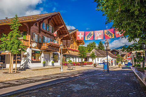 Gstaad’s postcard-perfect alpine village in the Swiss Alps