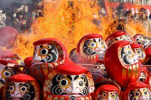 Hatsuichi Matsuri: Burning of Daruma dolls