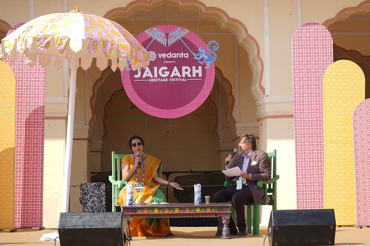 Giles Tillotson in conversation with Mrinalini Venkateswaran at Jaigarh Heritage Festival 2025