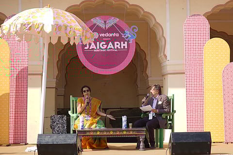 Giles Tillotson in conversation with Mrinalini Venkateswaran at Jaigarh Heritage Festival 2025