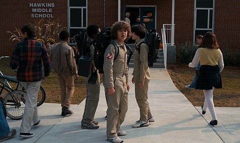 The Hawkins Middle School was shot in Stockbridge