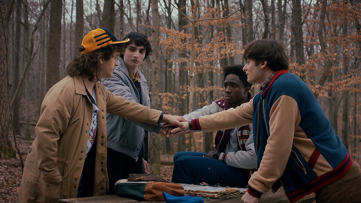 Netflix : A still from Stranger Things 5 showing Will, Lucas, Mike, and Dustin