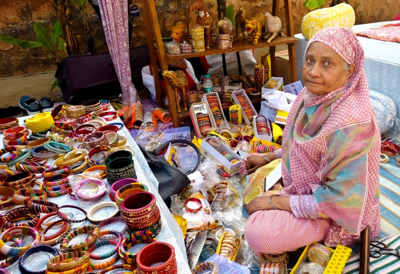 Rukhsana selling lac bangles