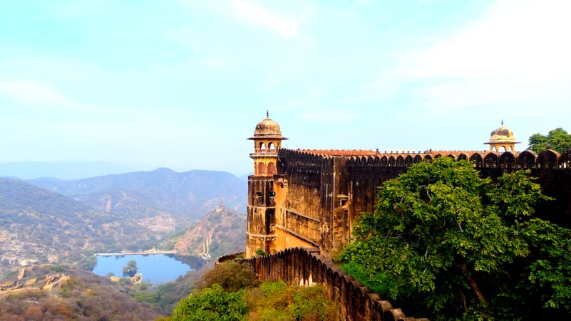 Aerial view from the Jaigarh Fort