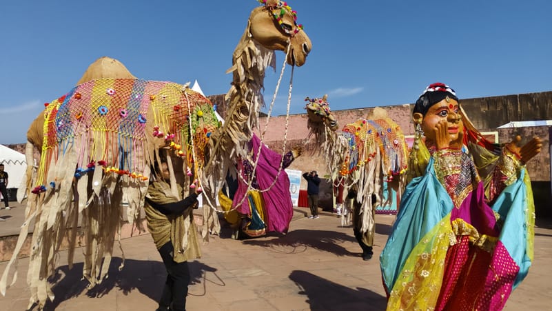 Puppetry performance at the Jaigarh Heritage Festival 2025