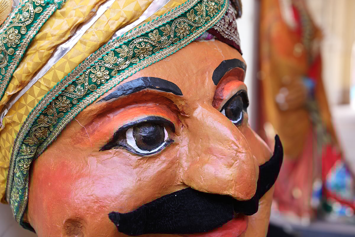 Close-up of a puppet at the Jaigarh Heritage Festival 2025
