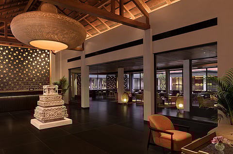 Resort lobby inspired by Telangana’s architectural heritage