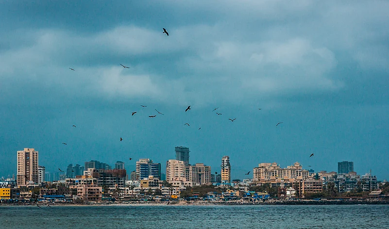 Mumbai skyline view from Madh Island