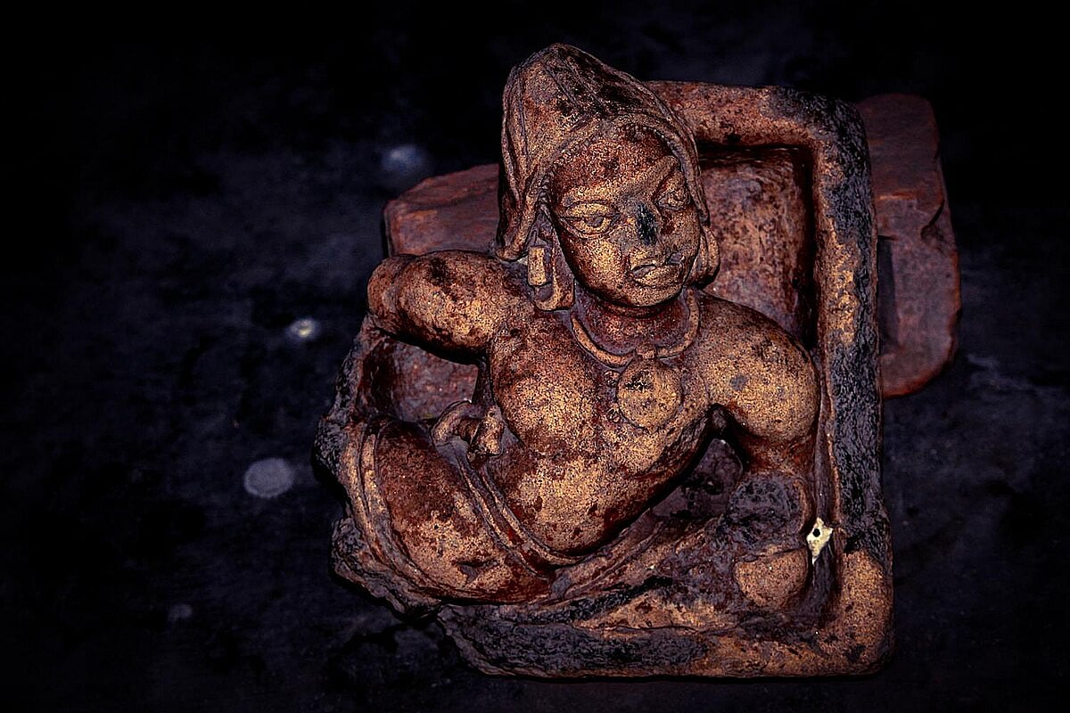 A sculpture from Mayong museum