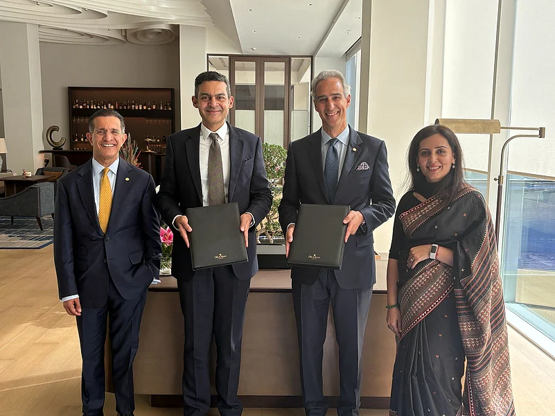 Vikram Oberoi, CEO - The Oberoi Group, Rudra Chaterjee, Managing Director - Luxmi Tea Company Pvt Limited and Arjun Oberoi, Executive Chairman - The Oberoi Group