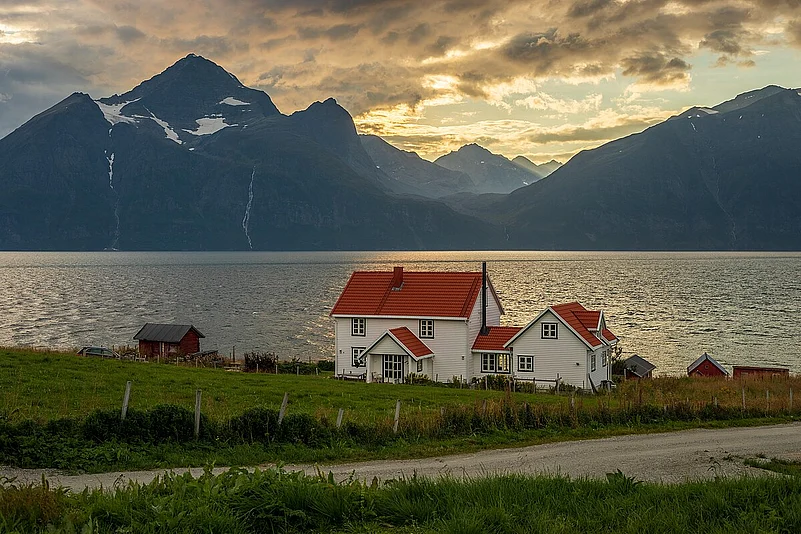 At Lyngen fjord in Nordreisa