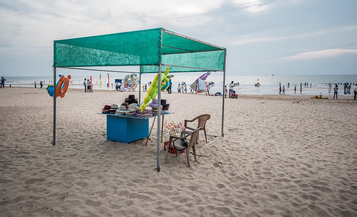 A stall on Ganpatipule beach