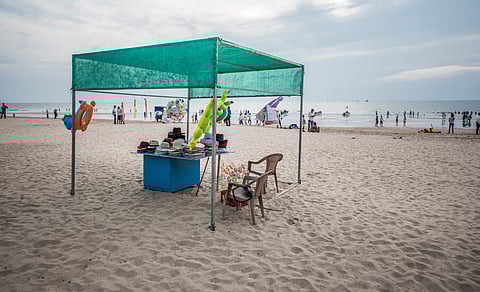 A stall on Ganpatipule beach