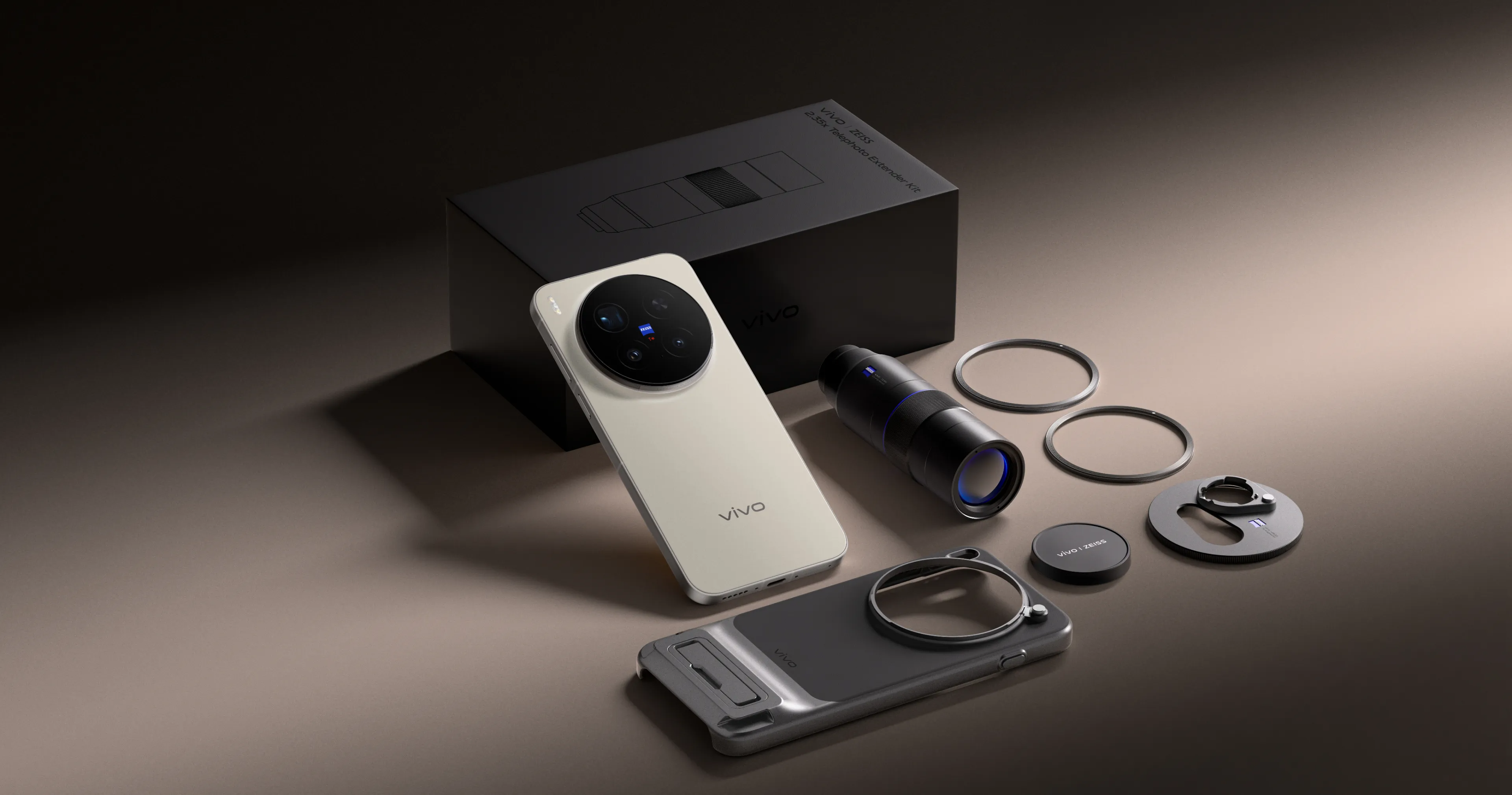 A vivo smartphone camera kit with detachable lens accessories