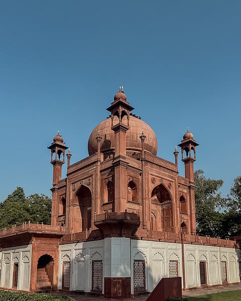 A shot of the Red Taj