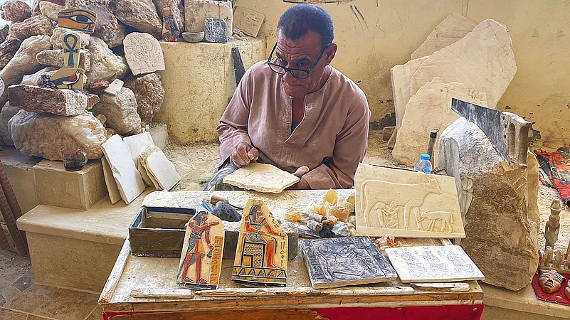 Long before marble reached Europe, Egyptian alabaster lit temples and tombs with its soft, honeyed glow