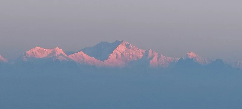 Mount Kanchenjunga as seen from Tiger Hill, Darjeeling, at sunrise