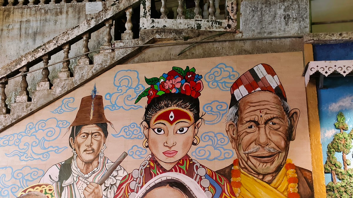 Graffiti on the walls that lead to Mall Road, Darjeeling