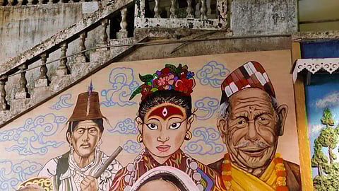 Graffiti on the walls that lead to Mall Road, Darjeeling