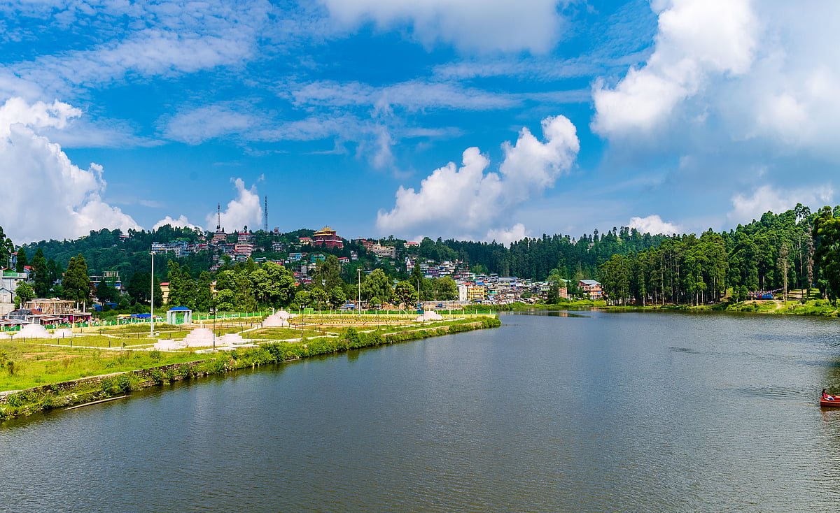 Panoramic view of Mirik Lake