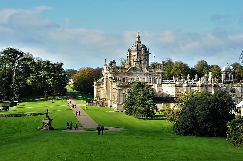 Castle Howard with tourists flocking to explore its premises
