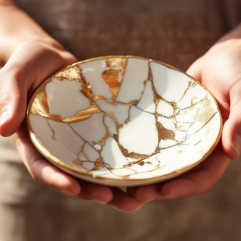 A shot of Japanese Kintsugi 