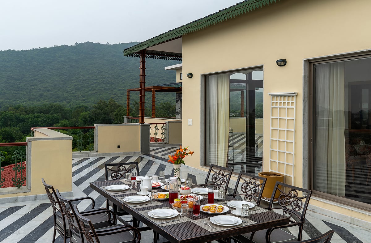 Terrace setup at Dilip Niwas