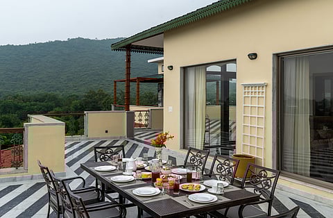 Terrace setup at Dilip Niwas