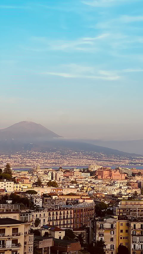 A sweeping cityscape of Naples
