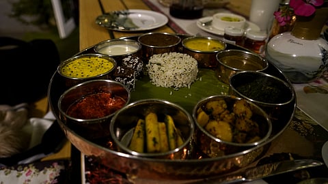 Traditional Garhwali thali at JW Marriott Mussoorie Walnut Grove Resort and Spa