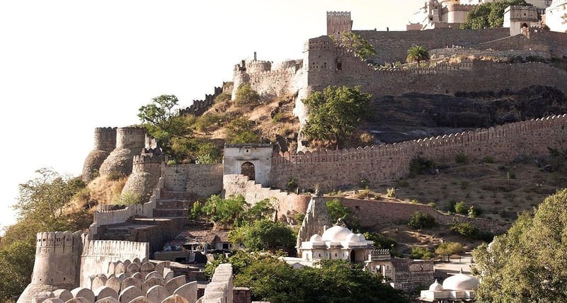 An aerial view of the Kumbhalgarh Fort