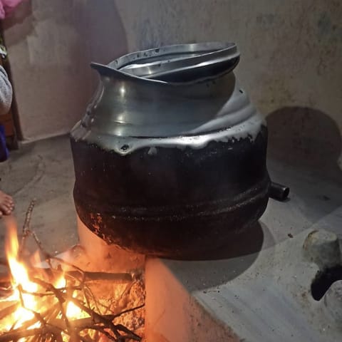 Fuel for the hearth (stack of wood)