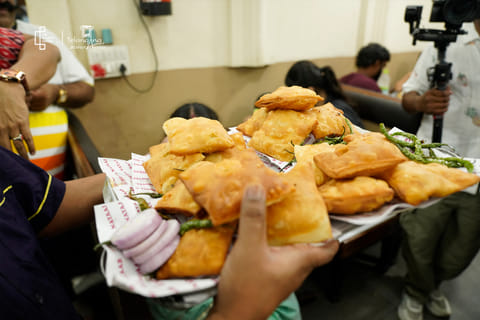 A local eatery in Telangana serving fried snacks that pair well with chai