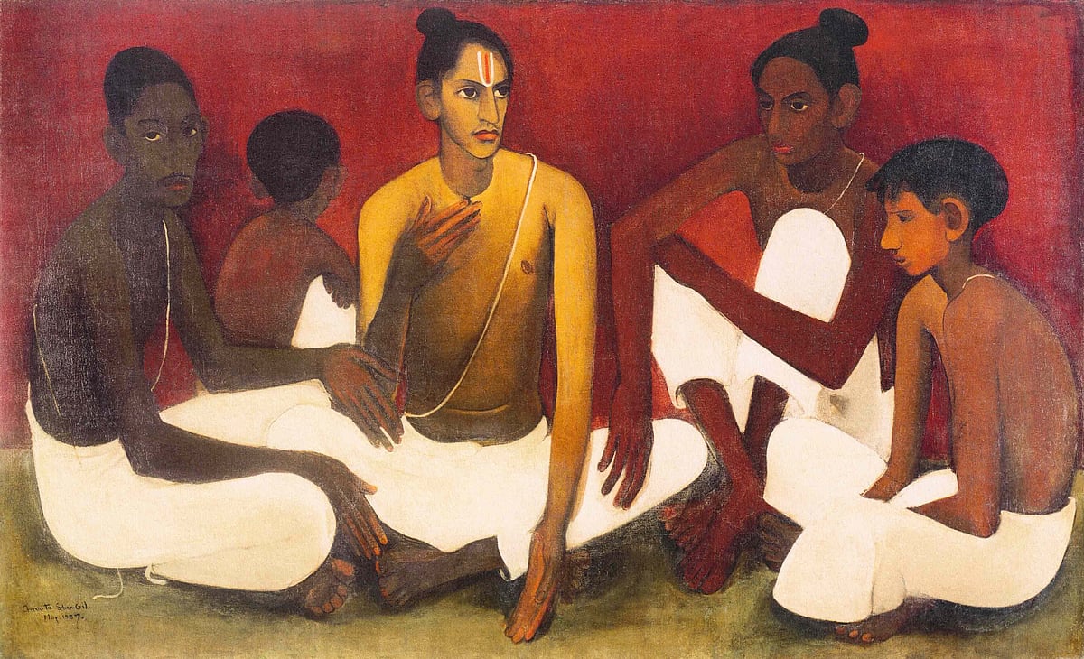 Brahmacharis 1937 (by Amrita Sher-Gil)