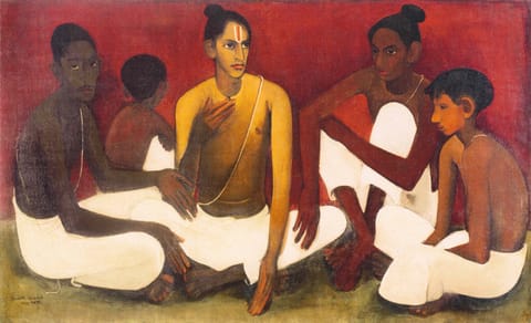 Brahmacharis 1937 (by Amrita Sher-Gil)