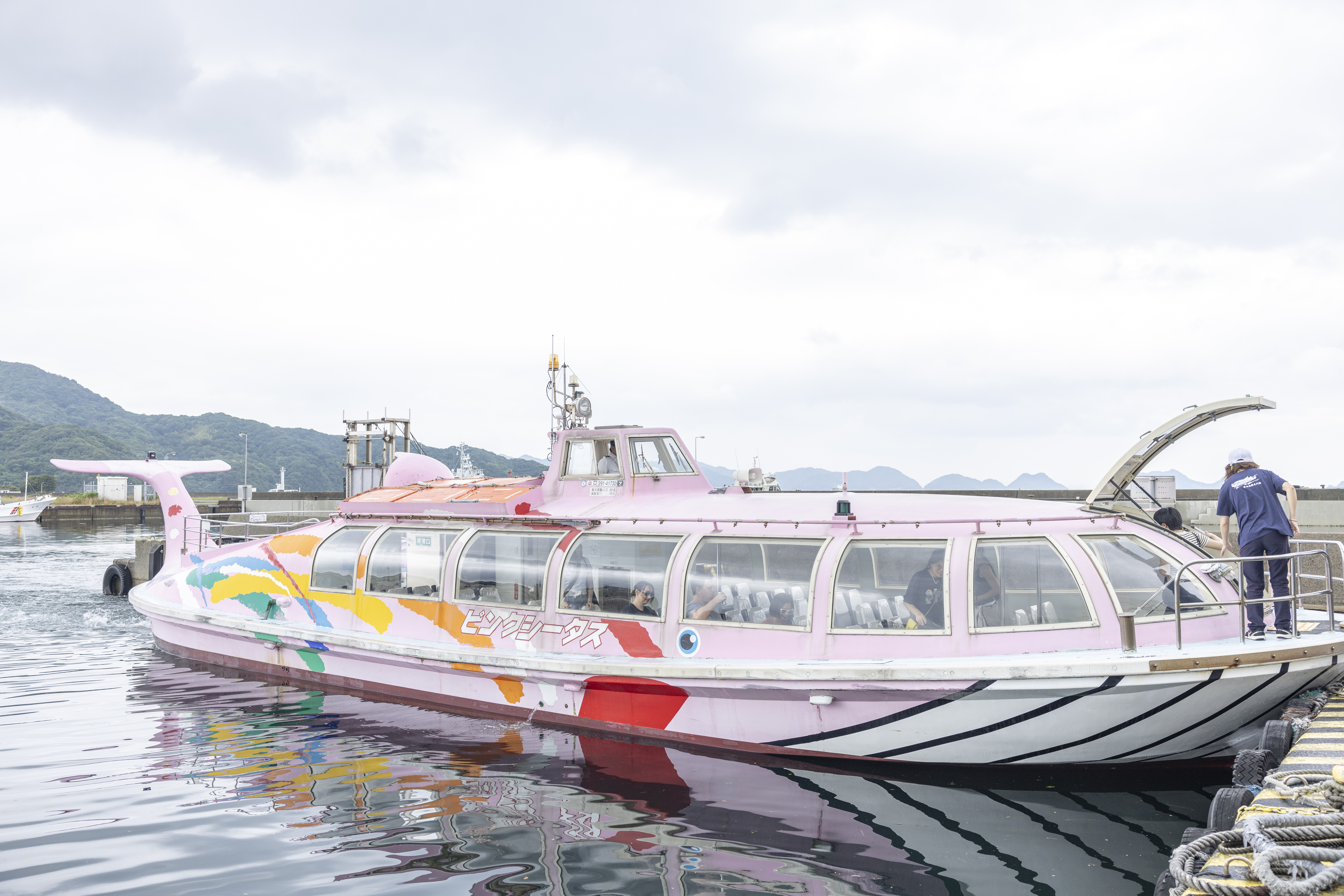 A shot of the cruise ship