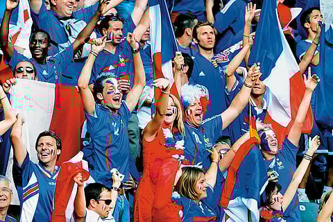 France fans during the 2006 FIFA World Cup final in Olympiastadion Berlin