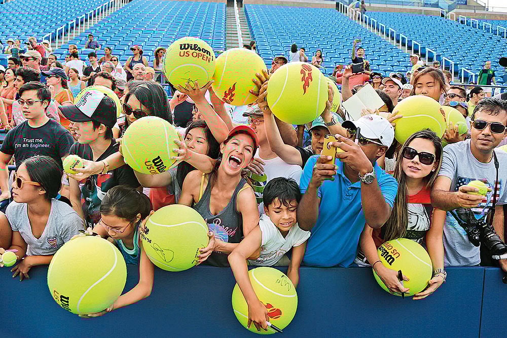 Tennis fans in a frenzy