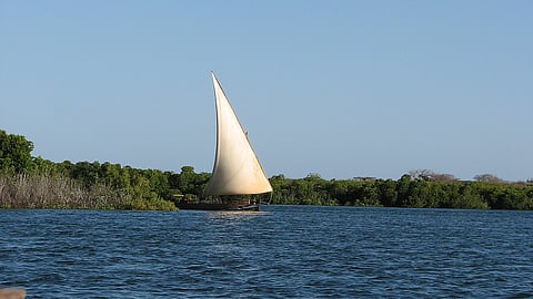 A mashua boat with its spectacular sail