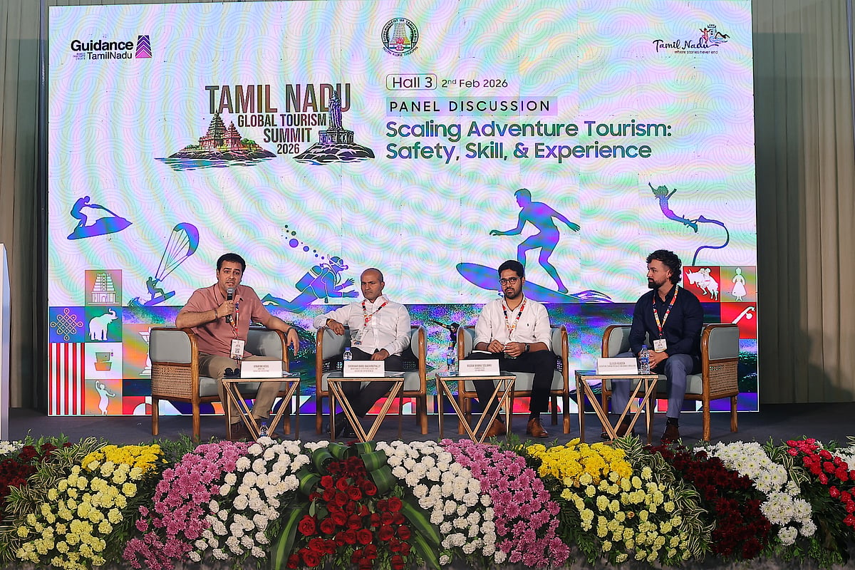 From left to right: Vinayak Koul - Director, Snowlion Expedition; Shekhar Babu – Director - Transcend Adventures; Rudra Bhanu Solanki (Skyhigh India), and Oliver Headon (HeadOn Bungy)