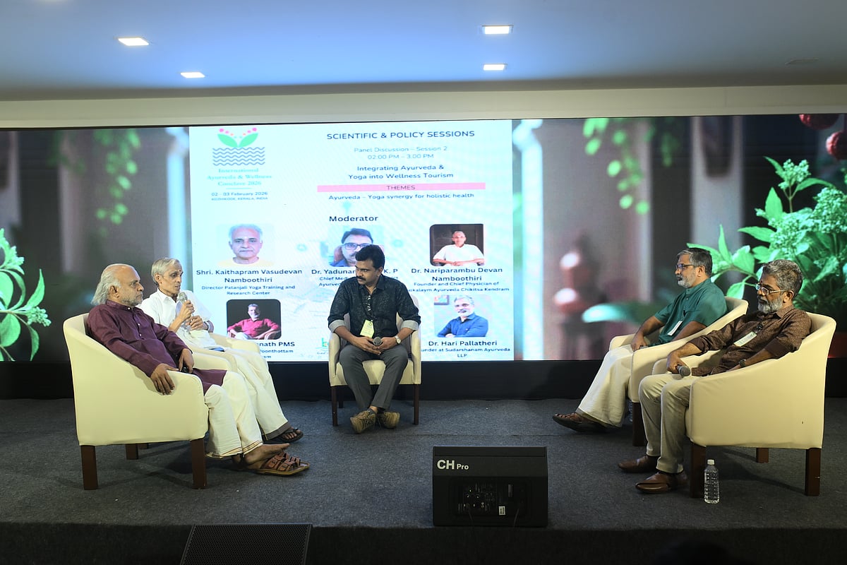 A glimpse from one of the panel discussions at the International Ayurveda and Wellness Conclave 2026